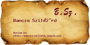 Bancza Szilárd névjegykártya